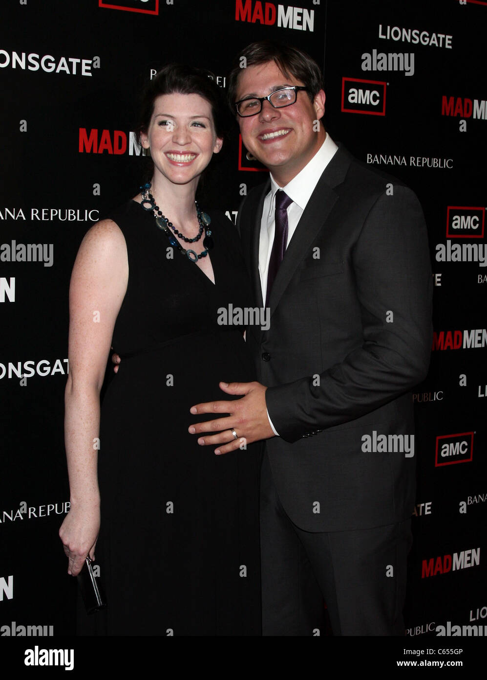 Virginia Donohoe, Rich Sommer at arrivals for AMC's MAD MEN Season Four
