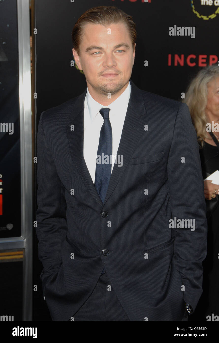 Leonardo Dicaprio at arrivals for INCEPTION Premiere, Grauman's Chinese Theatre, Los Angeles, CA July 13, 2010. Photo By: Dee Cercone/Everett Collection Stock Photo