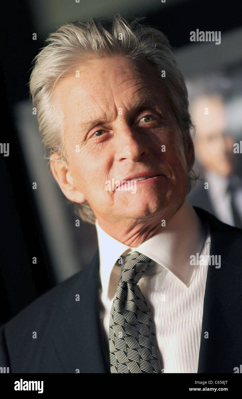 Michael Douglas at arrivals for Wall Street 2: Money Never Sleeps Premiere, The Ziegfeld Theatre, New York, NY September 20, 2010. Photo By: Kristin Callahan/Everett Collection Stock Photo