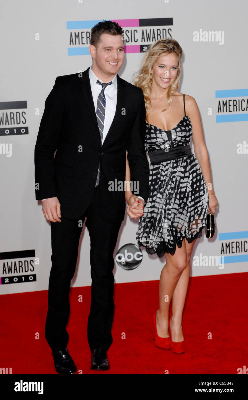 Michael Buble?, Luisana Lopilato at arrivals for The 37th Annual American Music Awards (2010 AMA's) - ARRIVALS, Nokia Theatre L.A. LIVE, Los Angeles, CA November 21, 2010. Photo By: Elizabeth Goodenough/Everett Collection Stock Photo