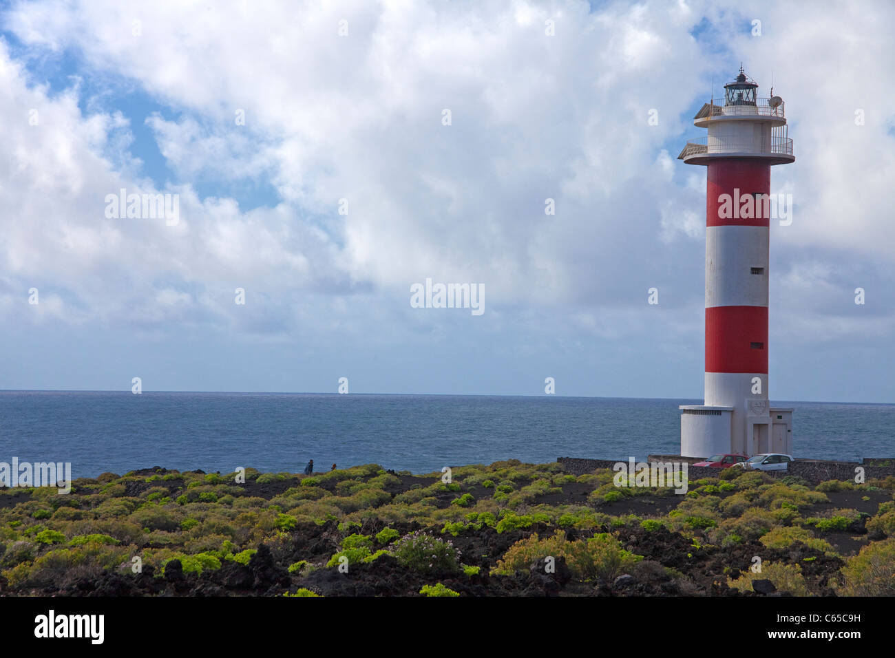 New lighthouse at Faro de Fuencaliente, South coast, La Palma, Canary islands, Spain, Europe Stock Photo