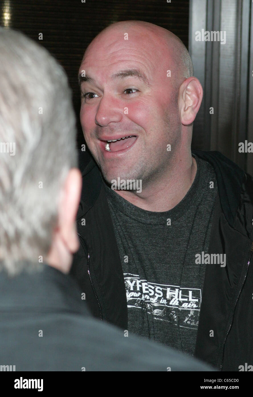 Dana White at arrivals for Stars and Straps MAGIC Convention Kick Off Party, XS Nightclub located inside Encore Las Vegas, Las Vegas, NV February 15, 2011. Photo By: James Atoa/Everett Collection Stock Photo