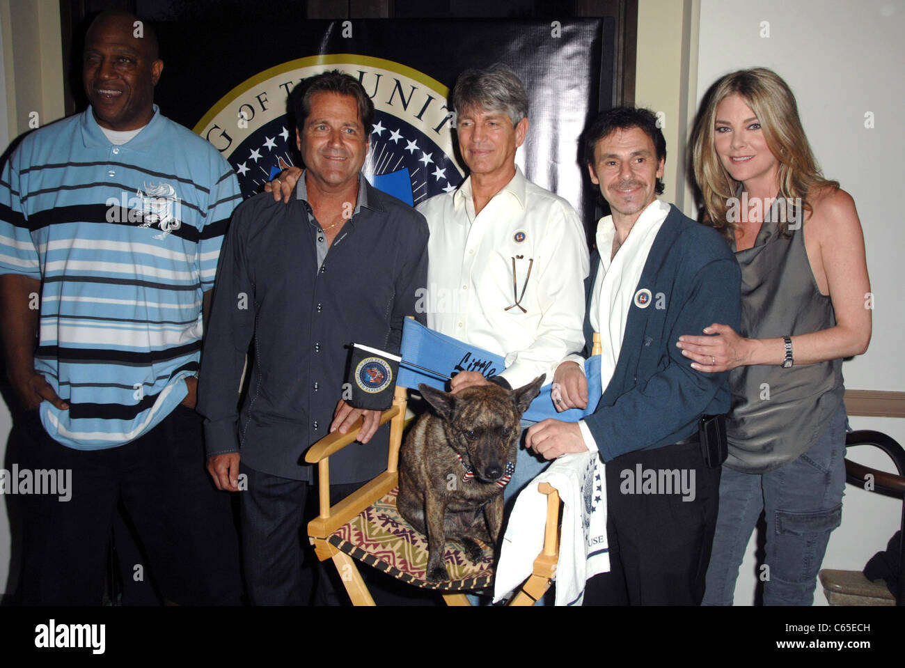 Tiny Lister, Jimmy Van Patten, Bryan Michael Stoller, Eric Roberts, Paula DeVicq, Little Bear at arrivals for FIRST DOG Screening, Paramount Theatre, Los Angeles, CA June 22, 2010. Photo By: Dee Cercone/Everett Collection Stock Photo