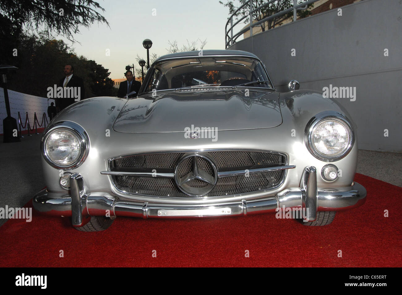 Mercedes Benz 300 Sl Gullwing, sponsor display at arrivals for The Art of Elysium Fourth Annual Black Tie Charity Gala HEAVEN, The Annenberg Building at the California Science Center, Los Angeles, CA January 15, 2011. Photo By: Michael Germana/Everett Collection Stock Photo