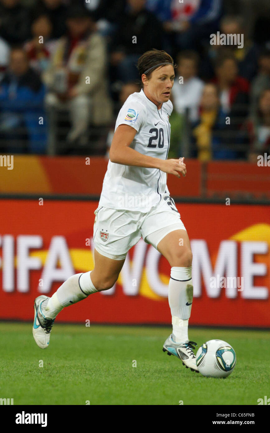 Abby Wambach of the United States in action during the FIFA Women's World Cup final against Japan July 17, 2011. Stock Photo
