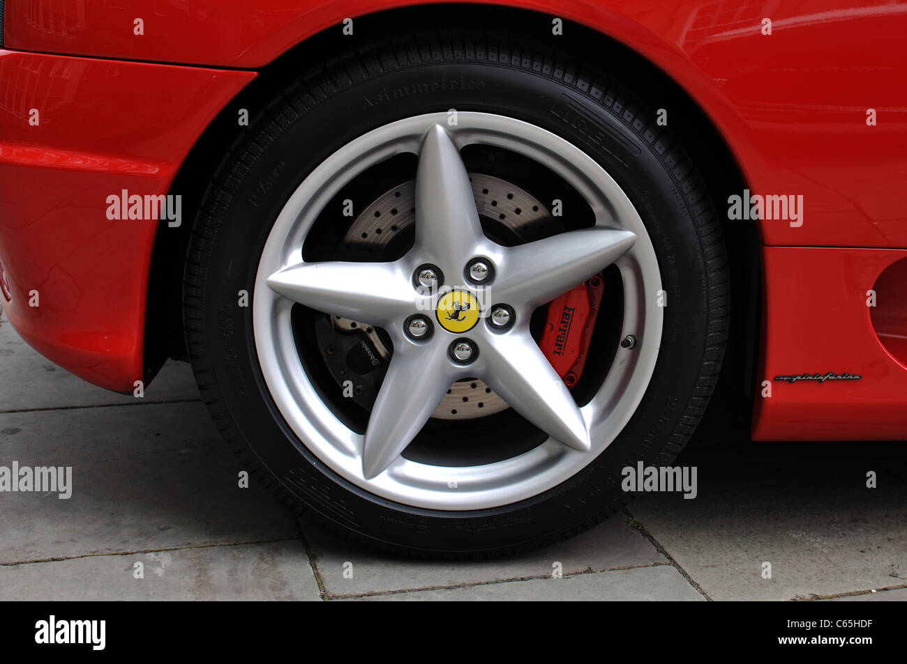 Ferrari wheel Stock Photo