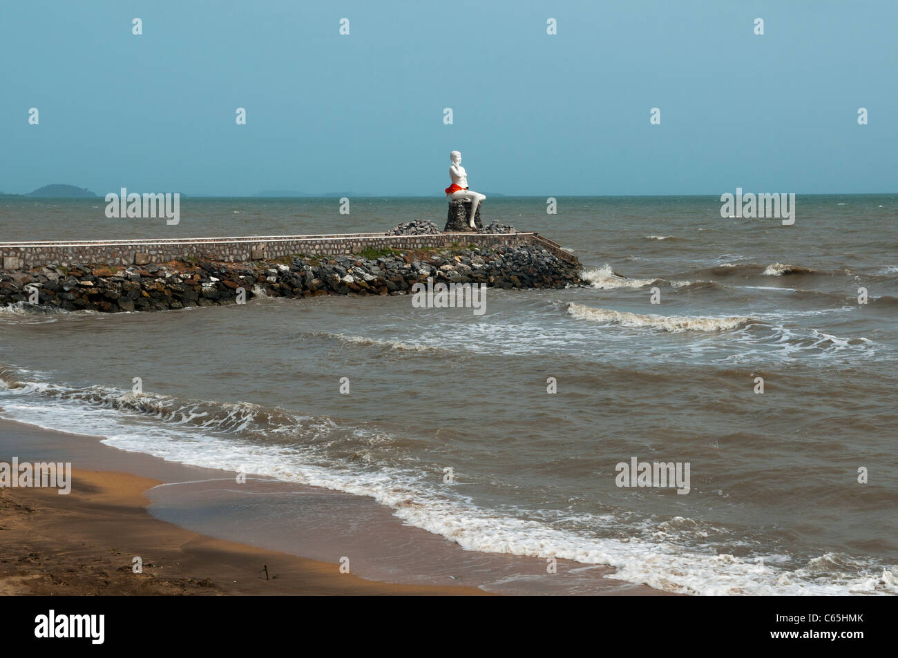 mermaid statue looking out to sea in Kep, Cambodia Stock Photo Alamy