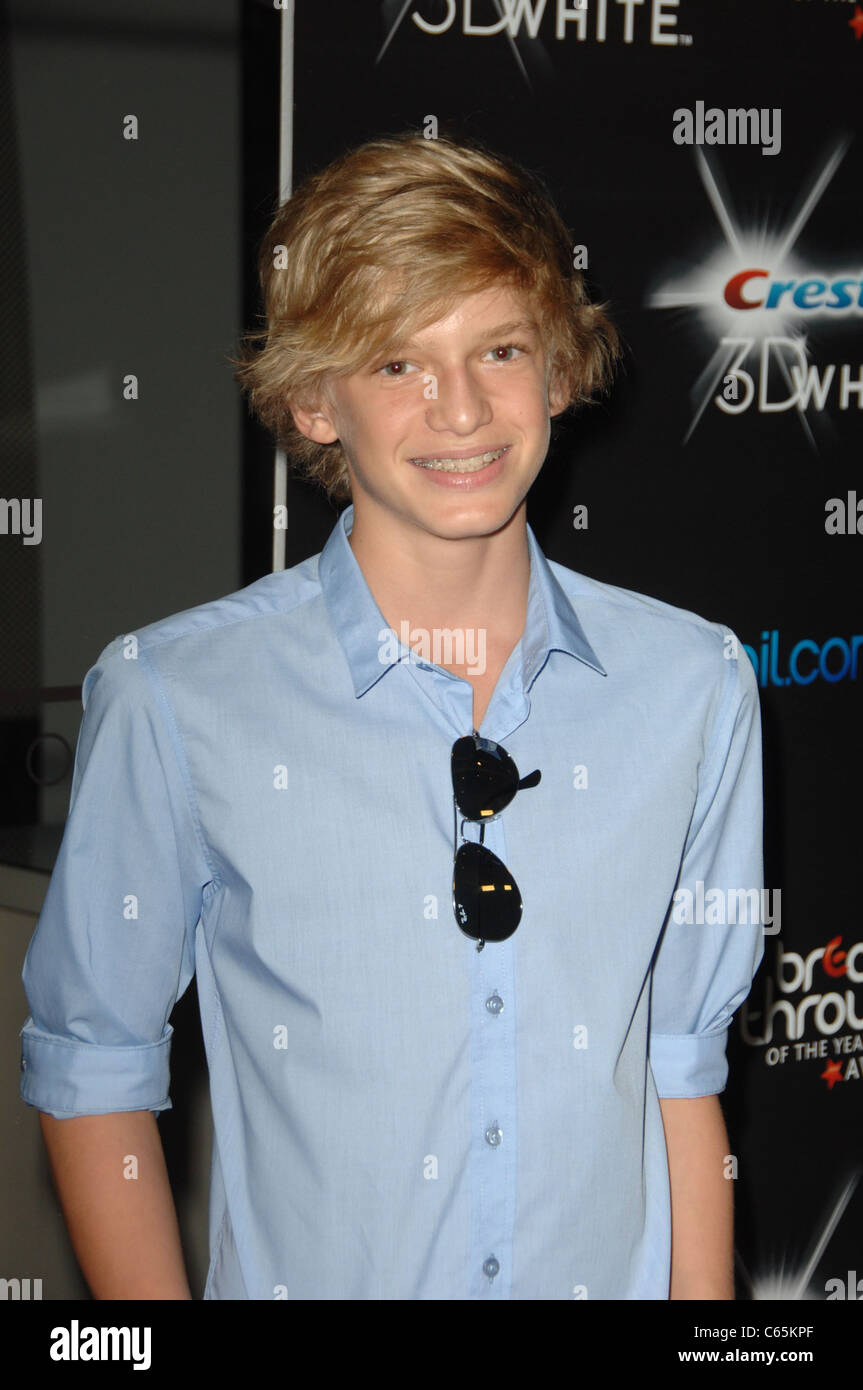 Cody Simpson at arrivals for 2010 Breakthrough of the Year Awards, Pacific Design Center, Los Angeles, CA August 15, 2010. Photo By: Dee Cercone/Everett Collection Stock Photo