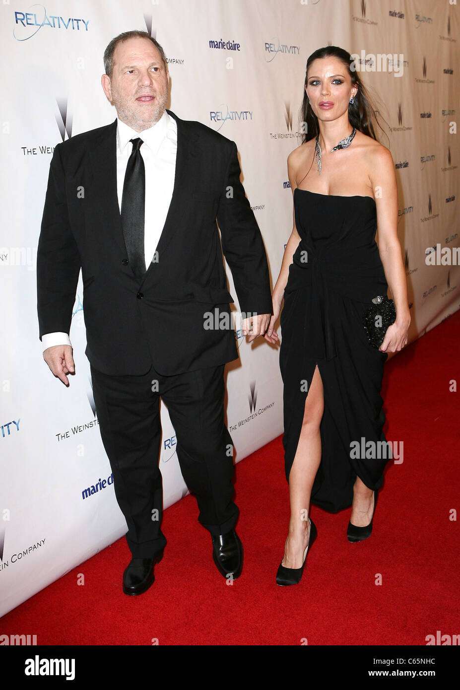 Harvey Weinstein, Georgina Chapman at the after-party for The Weinstein  Company and Relativity Media 2011 Golden Globes After Party, Beverly Hilton  Hotel, Los Angeles, CA January 16, 2011. Photo By: Elizabeth  Goodenough/Everett