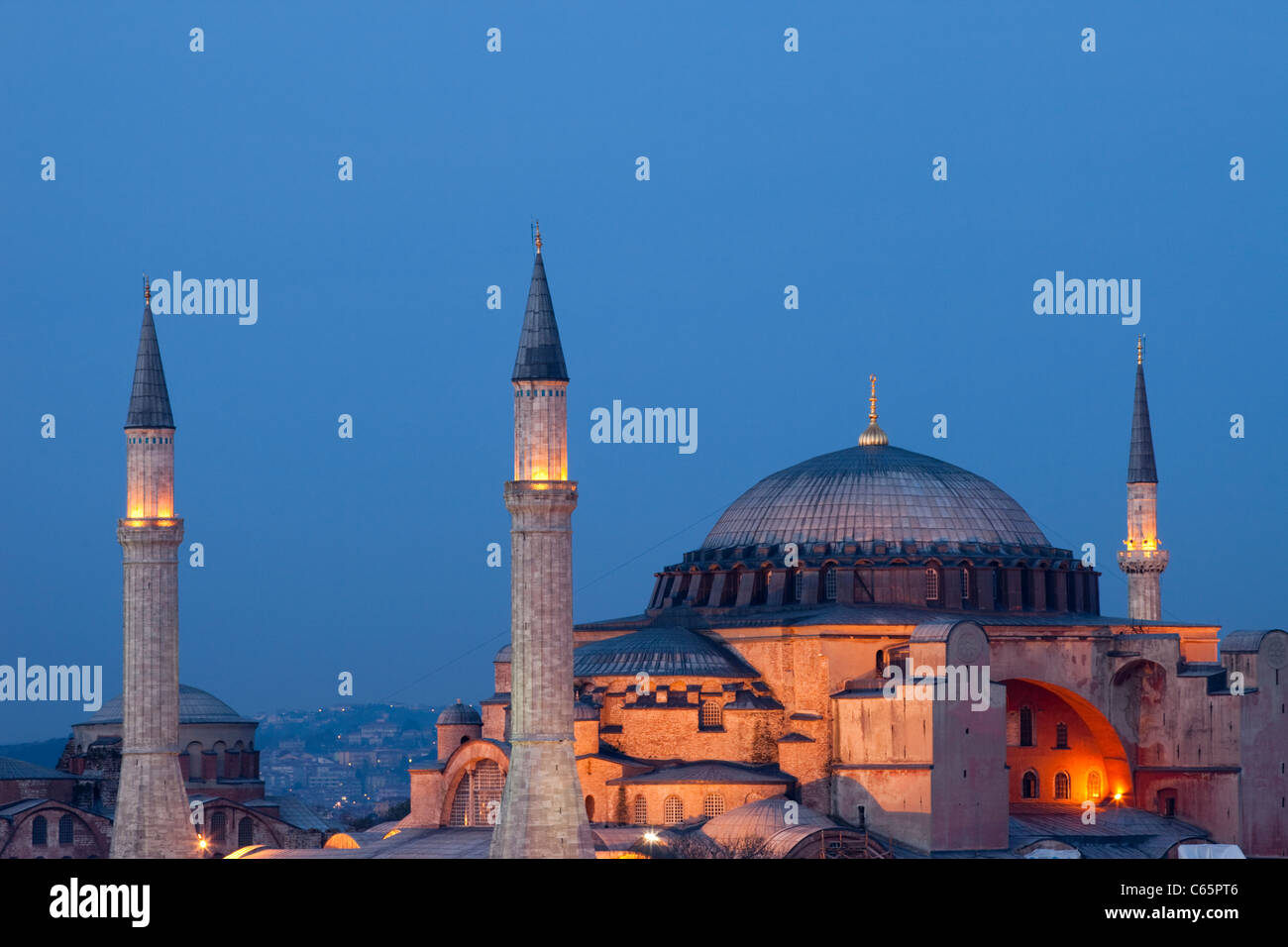 Turkey, Istanbul, Night View of Hagia Sophia Stock Photo - Alamy