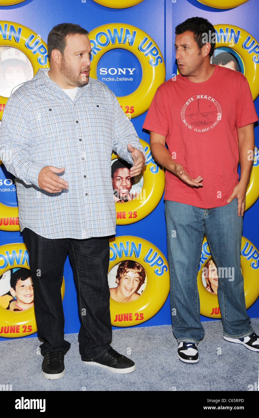 Kevin James, Adam Sandler at arrivals for GROWN UPS Premiere, The Ziegfeld Theatre, New York, NY June 23, 2010. Photo By: Desiree Navarro/Everett Collection Stock Photo