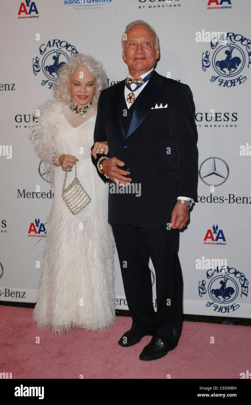 Buzz Aldrin, wife Lois Driggs Cannon at arrivals for 32nd Anniversary Carousel of Hope Ball Presented by Mercedes-Benz, Beverly Stock Photo