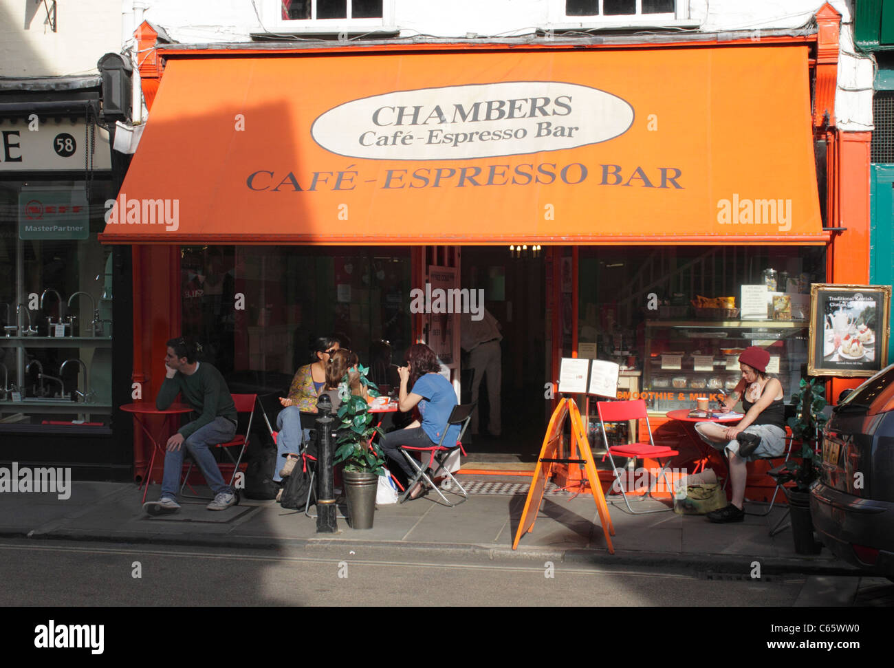 Chambers Cafe Espresso Bar Palace Street Canterbury Kent Stock Photo