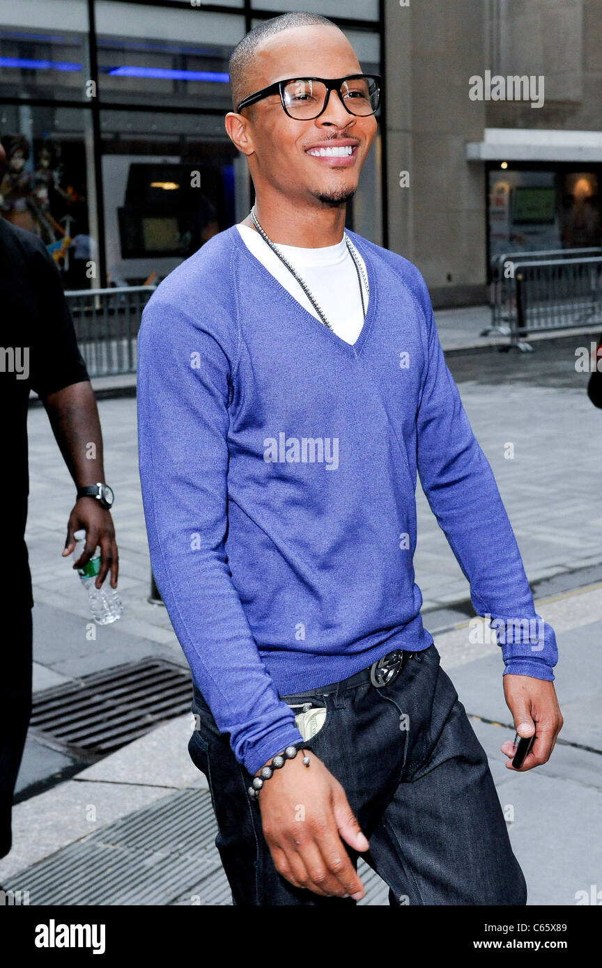 T.I., leaves the 'Today' taping at the NBC Rockefeller Center Studios out  and about for CELEBRITY CANDIDS - MONDAY, , New York Stock Photo - Alamy
