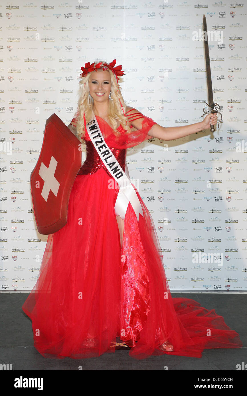 Linda Fah (Miss Switzerland) at arrivals for Miss Universe National