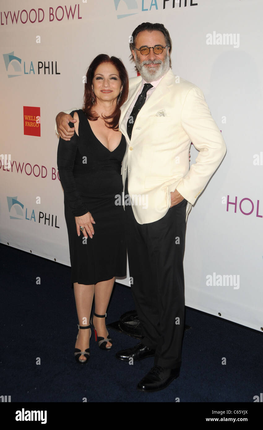 Gloria Estefan, Andy Garcia at arrivals for Hollywood Bowl 2011 Hall of Fame Ceremony, The Hollywood Bowl, Los Angeles, CA June Stock Photo