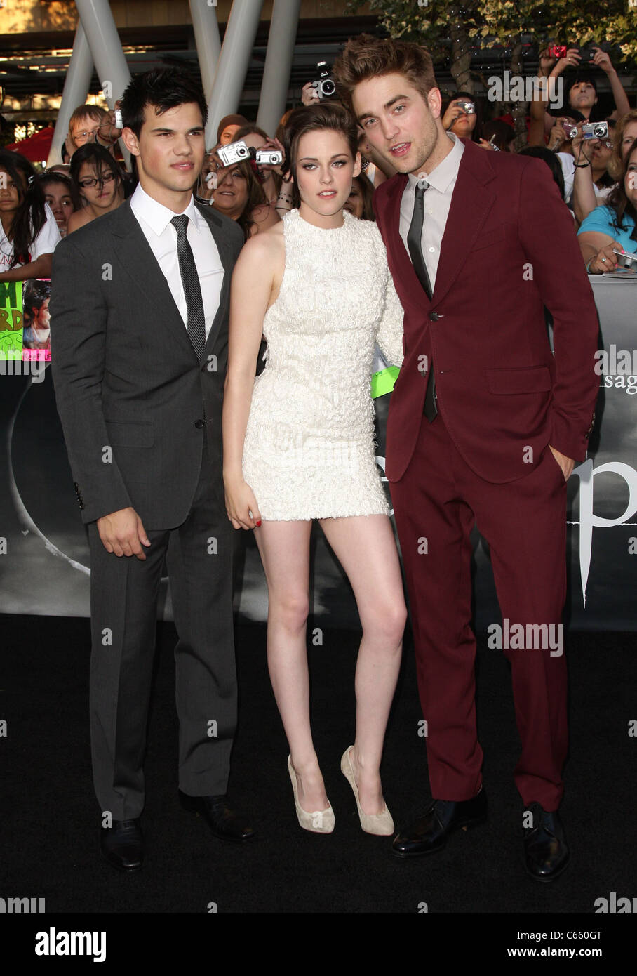 Taylor Lautner, Kristen Stewart, Robert Pattinson at arrivals for THE TWILIGHT SAGA: ECLIPSE Premiere, Nokia Theatre L.A. LIVE, Stock Photo