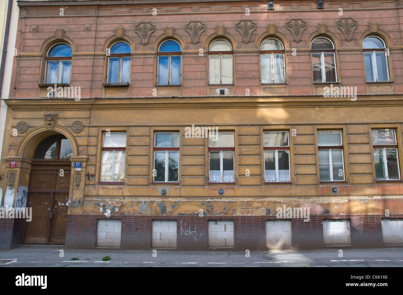 Borivojova 27 where Franz Kafka had an Asbestos factory with his family 1912-17 Zizkov district Prague Czech Republic Europe Stock Photo