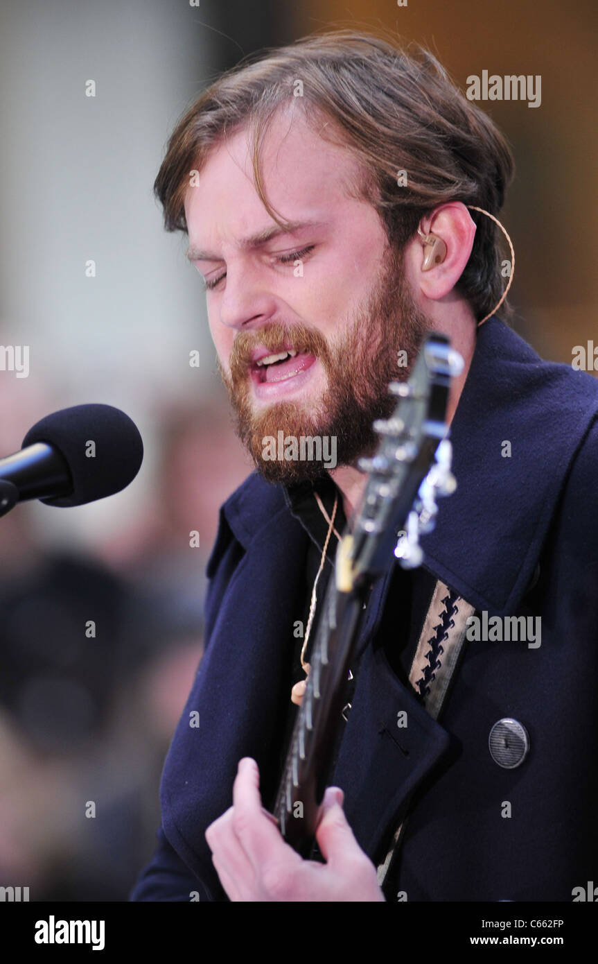 Caleb Followill on stage for NBC Today Show Concert with Kings of Leon, Rockefeller Plaza, New York, NY November 24, 2010. Photo By: William D. Bird/Everett Collection Stock Photo