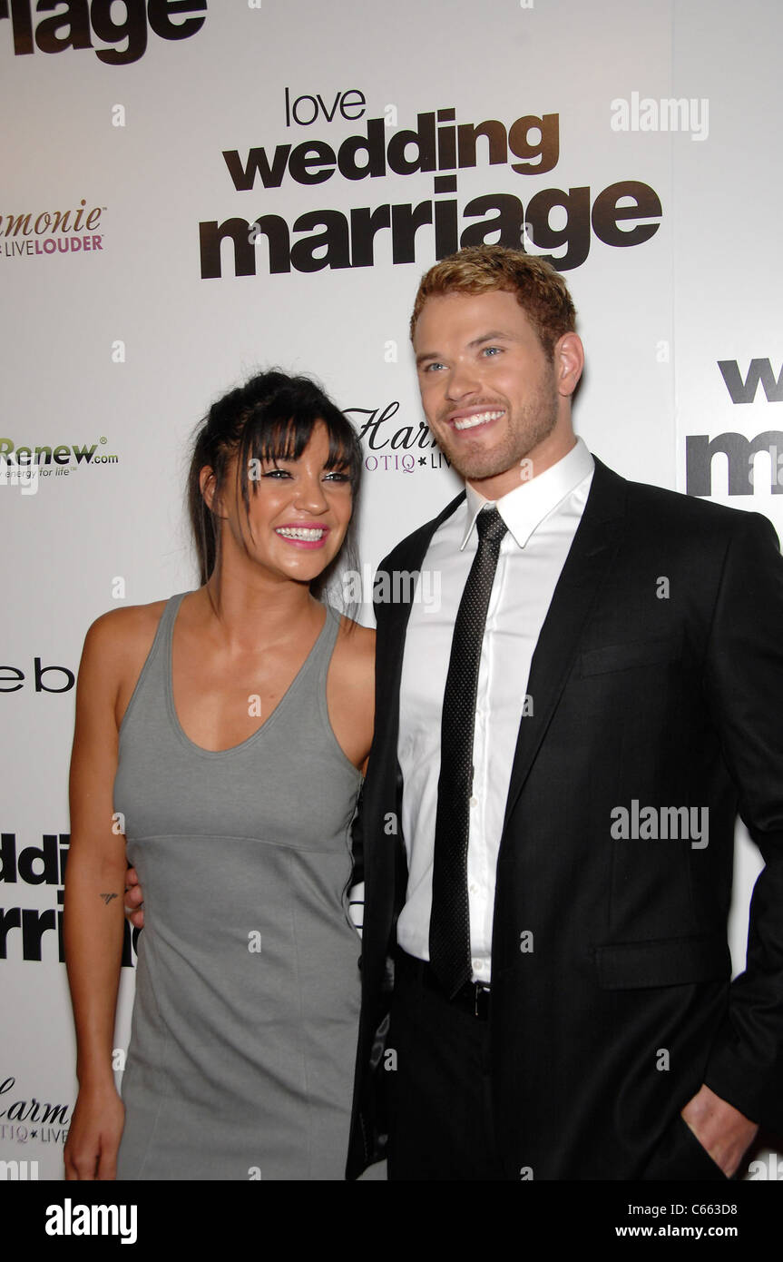 Jessica Szohr, Kellan Lutz at arrivals for LOVE WEDDING MARRIAGE Premiere, Pacific Design Center, Los Angeles, CA May 17, 2011. Stock Photo