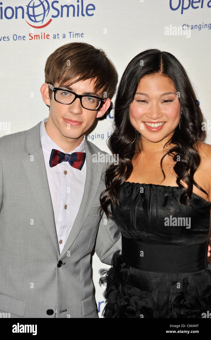 Kevin McHale, Jenna Ushkowitz at arrivals for Operation Smile's 9th Annual Smile Gala, Beverly Hilton Hotel, Beverly Hills, CA September 24, 2010. Photo By: Robert Kenney/Everett Collection Stock Photo