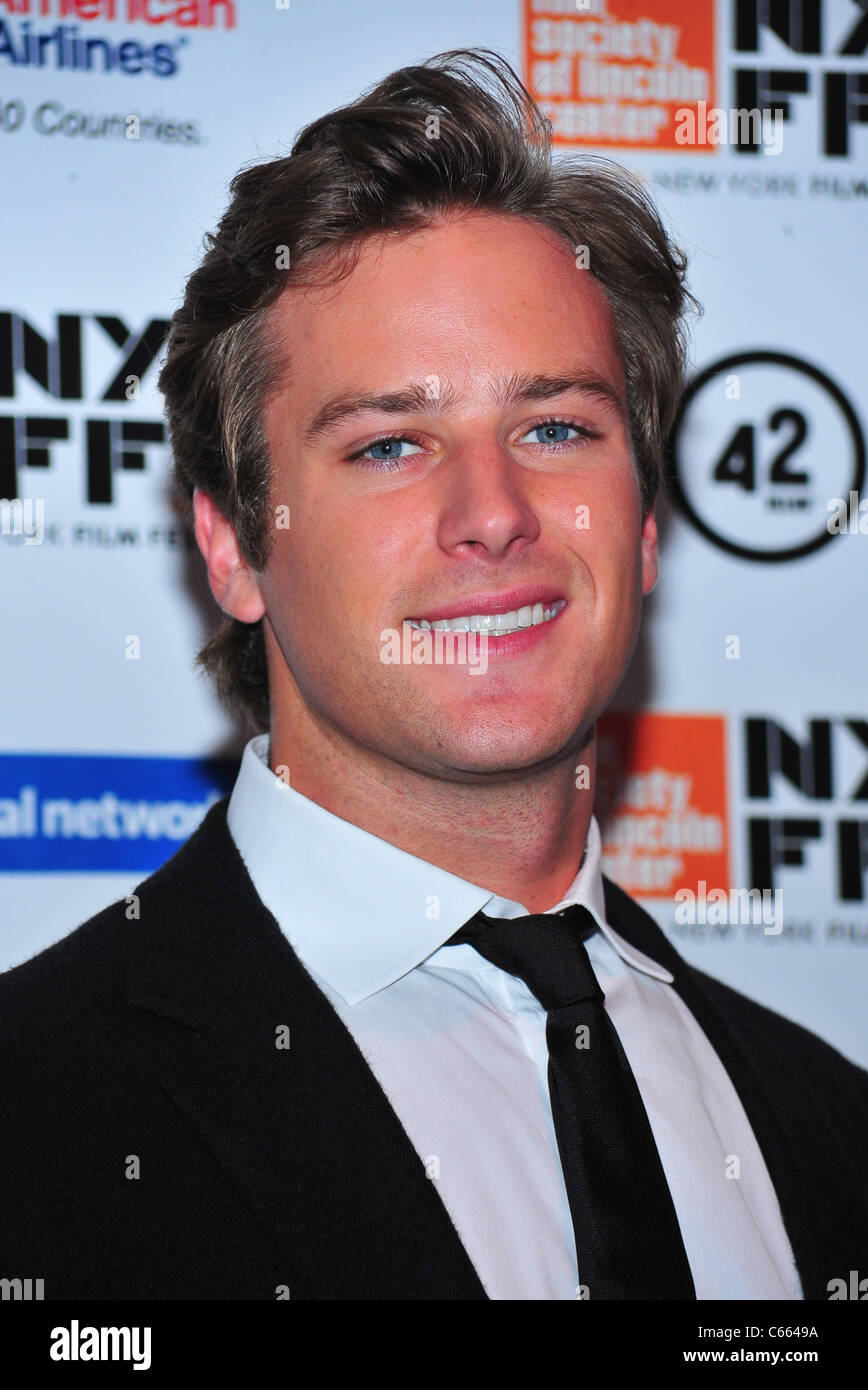 Armie Hammer at arrivals for The 48th New York Film Festival Opening