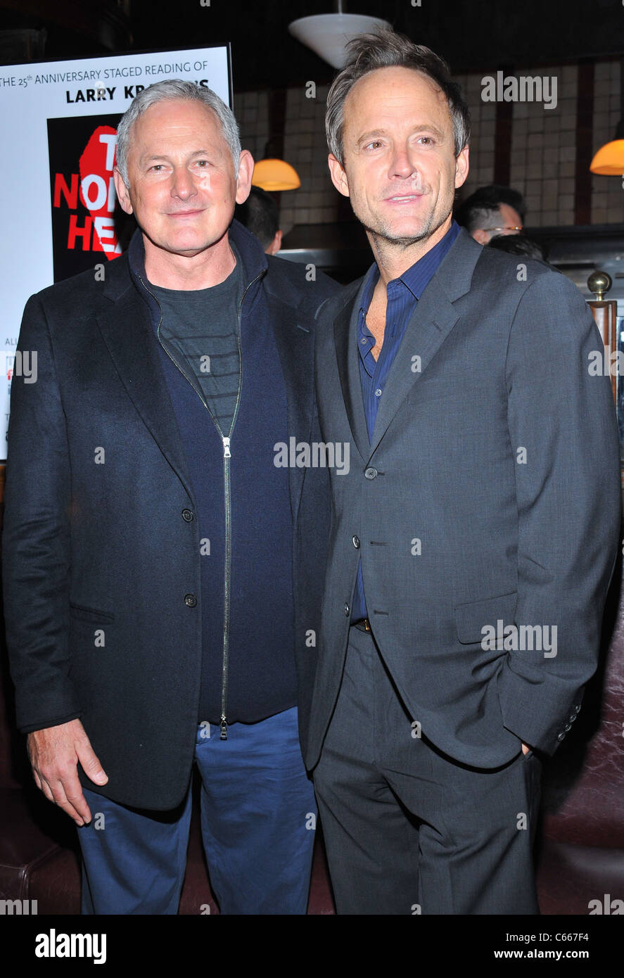 Victor Garber, Josh Benjamin Hickey in attendance for The 25th Anniversary Staged Reading of THE NORMAL HEART After Party, Bond Stock Photo