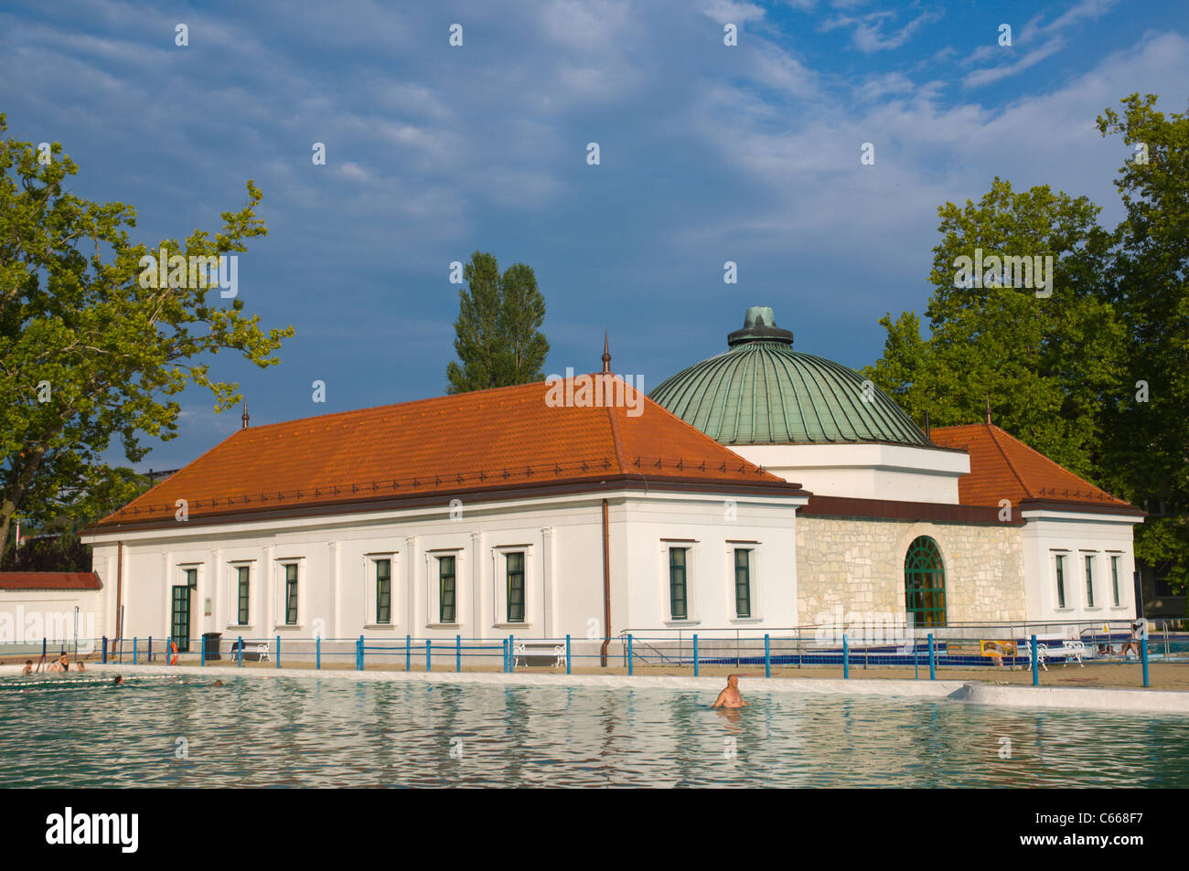 Thermal baths with Turkish bath house exterior Eger city Hungary Europe