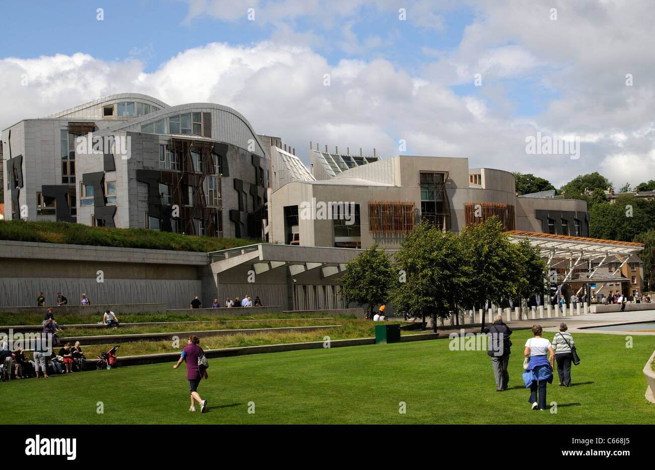 Scottish Parliament building Edinburgh Scotland UK Stock Photo