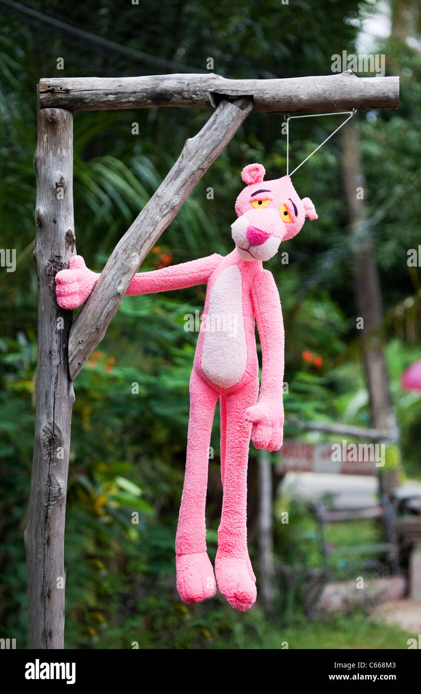 A Sad Pink Panther Stock Photo