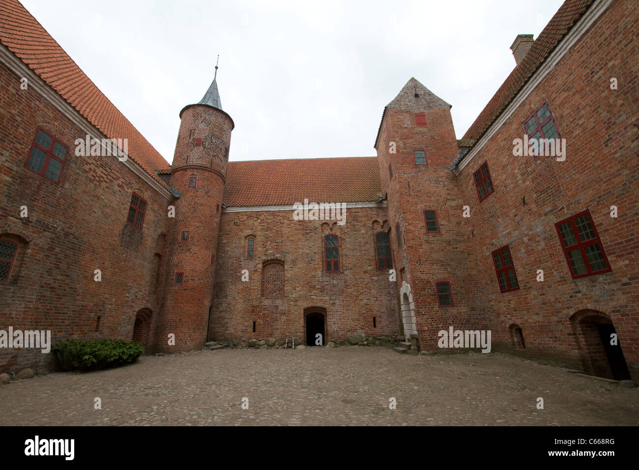Spottrup medieval castle in Spottrup,Denmark Stock Photo Alamy