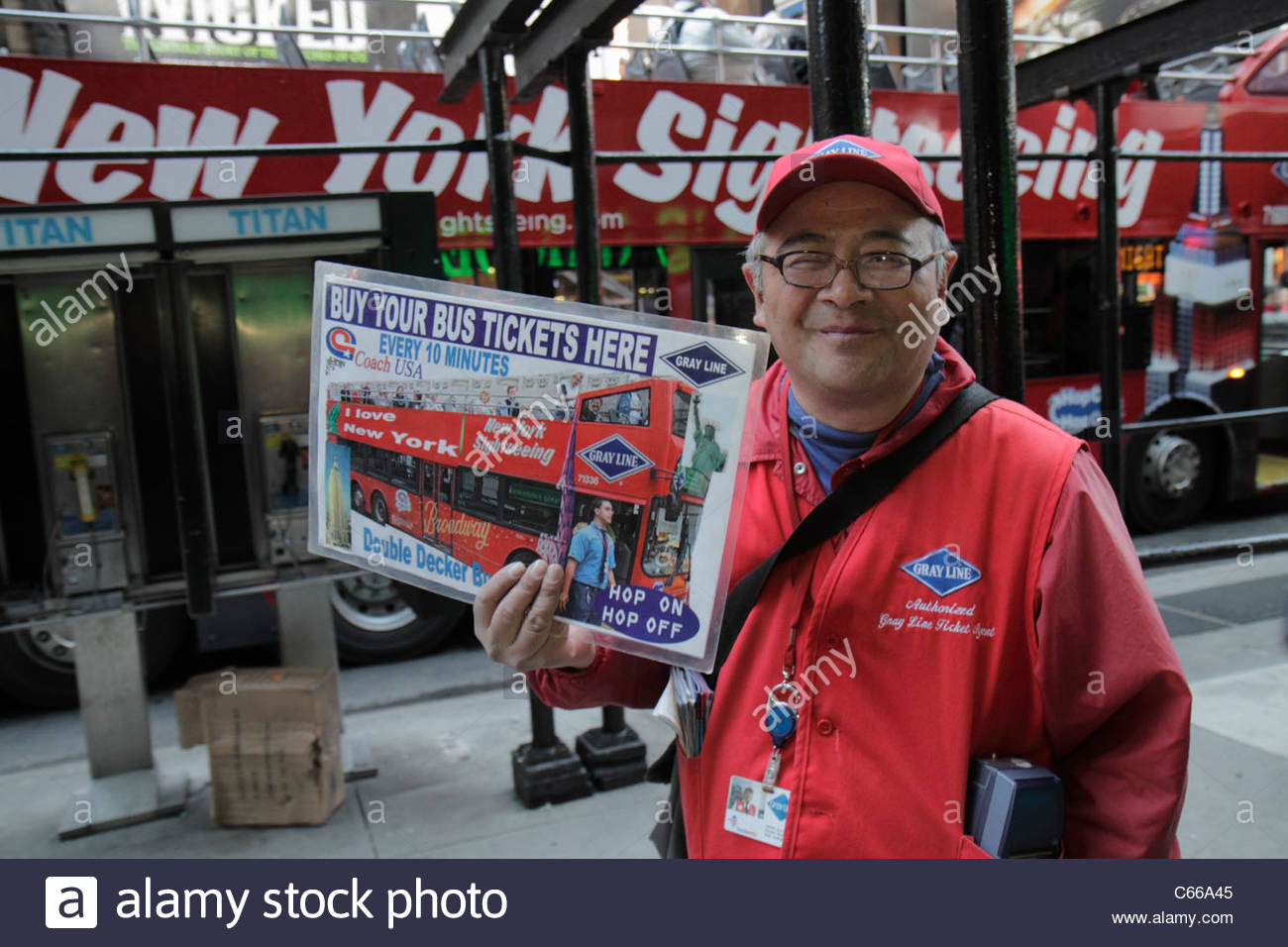 Image result for men who sell bus tour tickets in new york