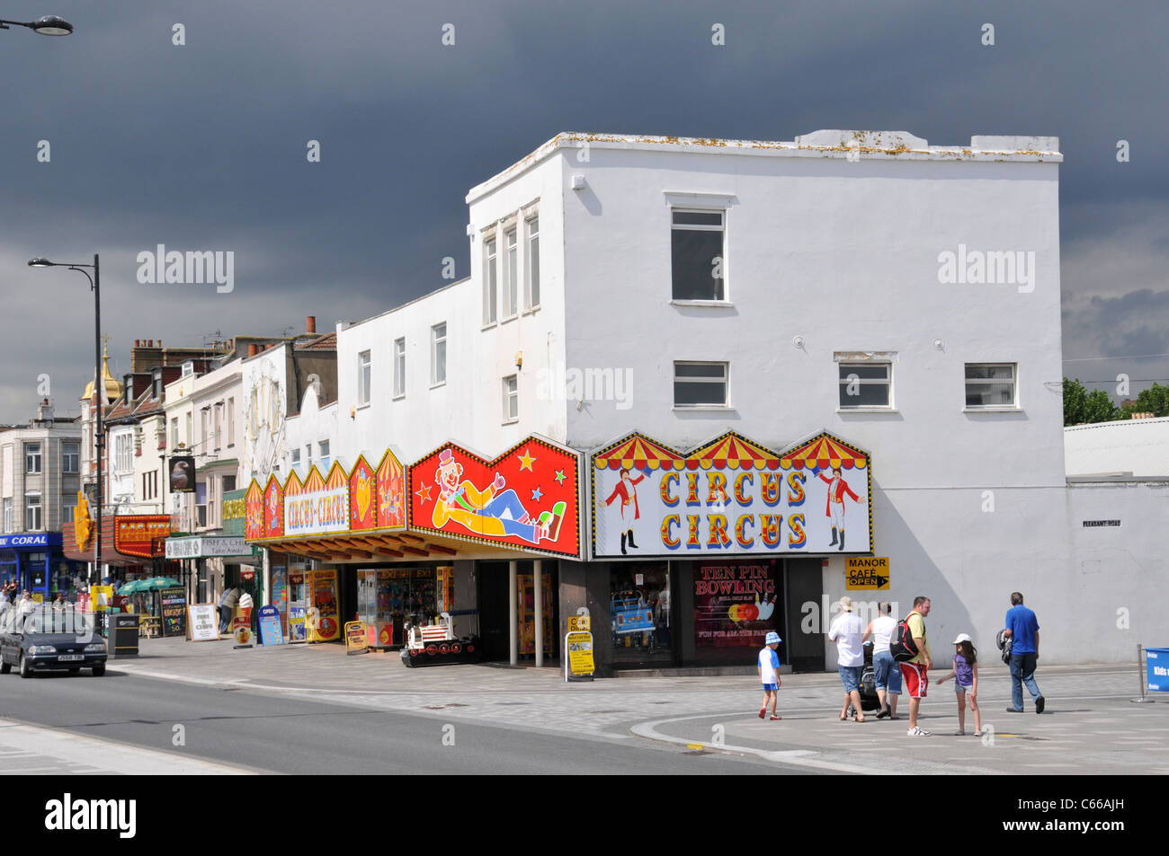 Amusements sea front Southend on sea seaside resort Essex holiday day