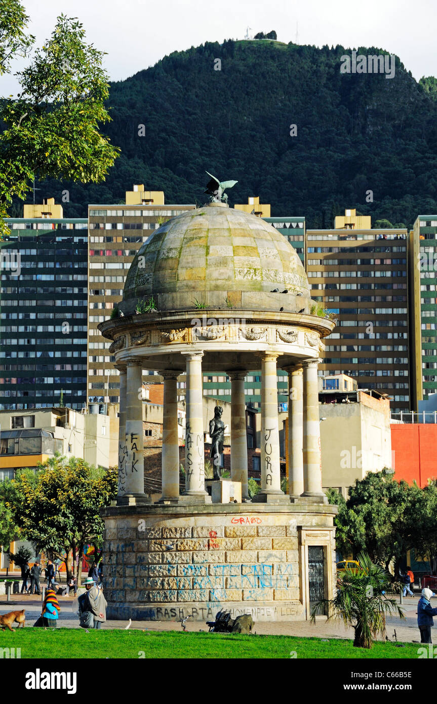 Pavilion Templete de Bolivar, Parque de los Periodistas, Cerro Monserrate, Bogotá, Colombia Stock Photo