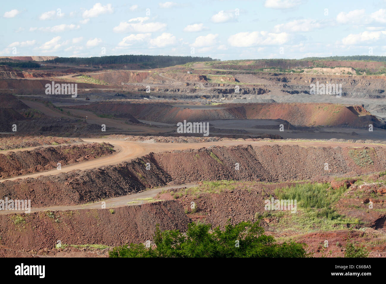 Hull–Rust–Mahoning Open Pit Iron Mine Stock Photo