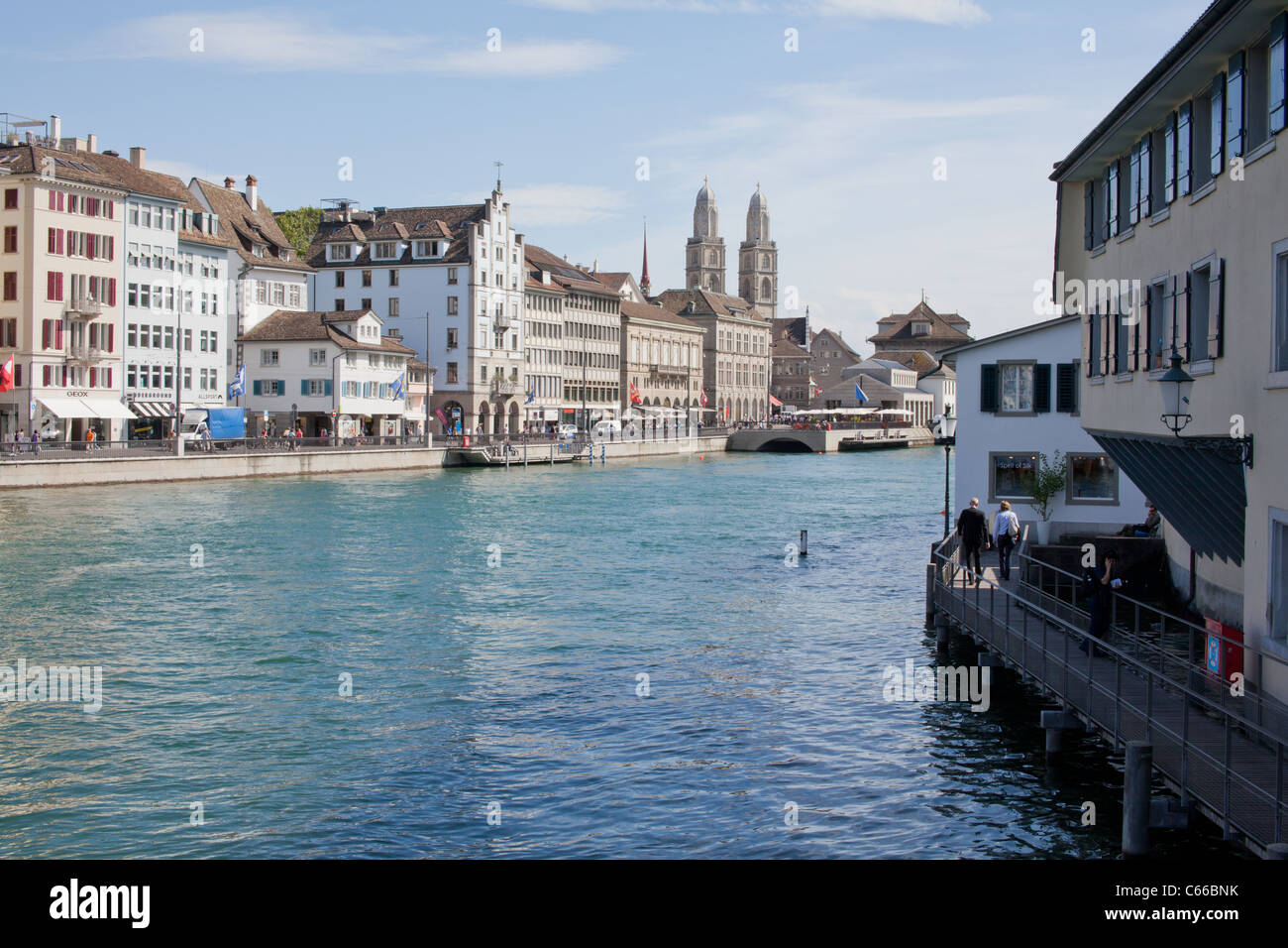 Limmat River, old town, houses, Zürich, Switzerland Stock Photo - Alamy