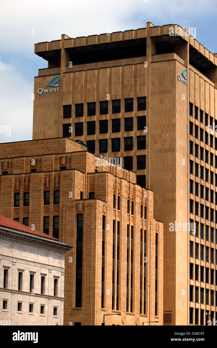 Q west (telephone company) building, downtown St. Paul, Minnesota Stock Photo