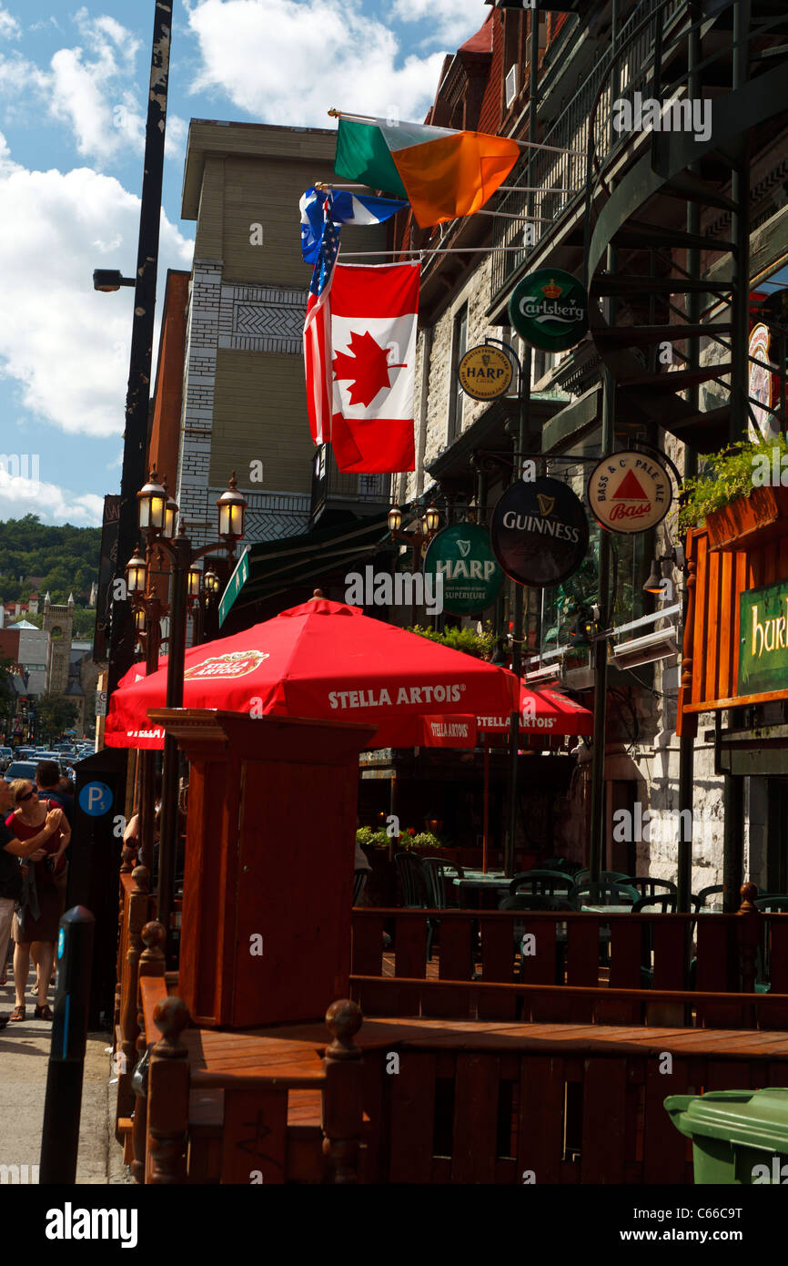 Cafes and bars along Crescent Street, Downtown, Montreal, Quebec