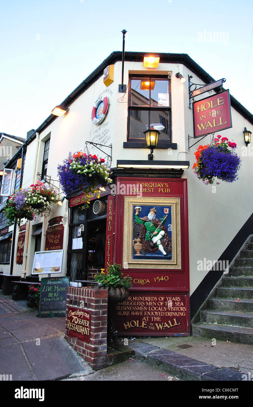 Hole in the Wall Pub, Park Lane, Torquay, Tor Bay, Devon, England, United Kingdom Stock Photo