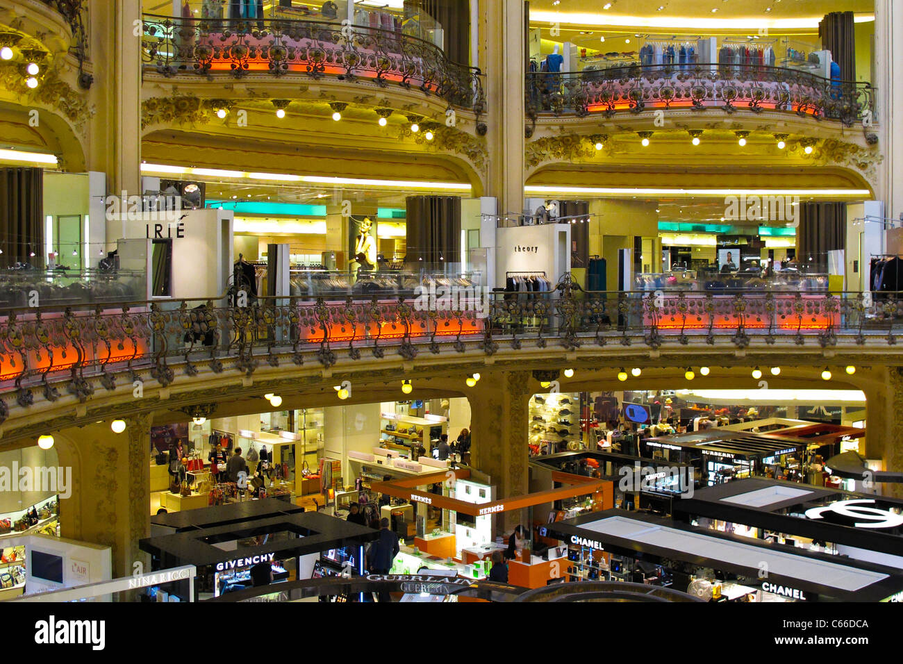 The Galeries Lafayette department store is an iconic shopping destination in Paris France Stock
