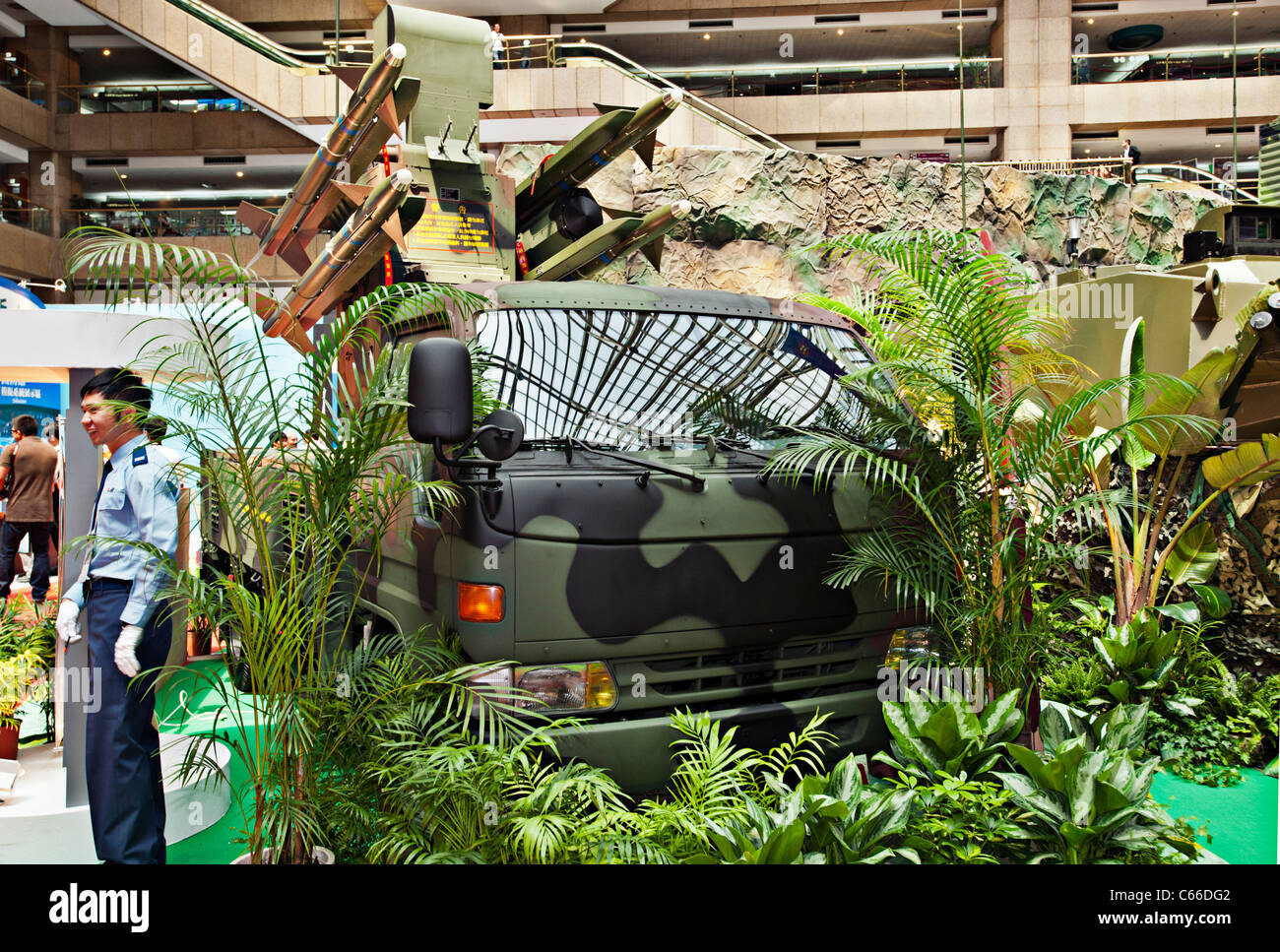 Antelope low altitude air defense system, Taipei Aerospace Defense Technology Exhibition, 2011, Taiwan Stock Photo