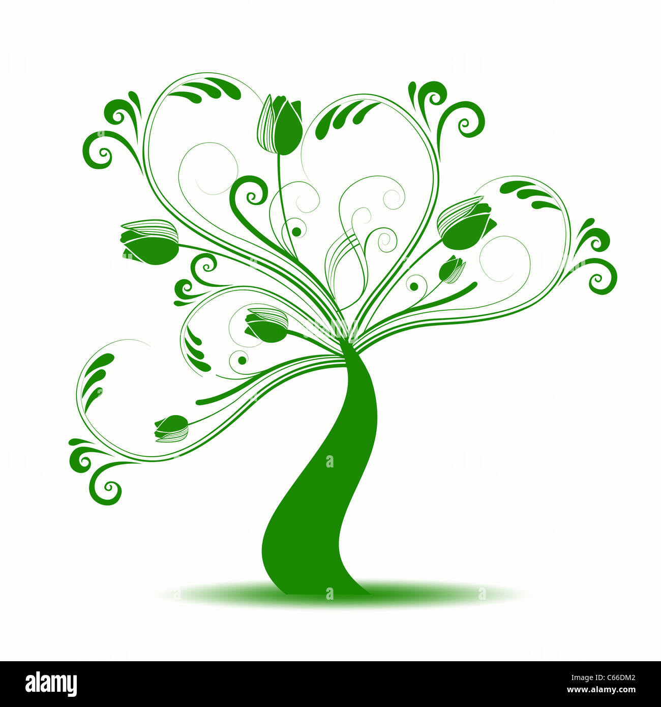 Beautiful abstract art tree on white background Stock Photo - Alamy