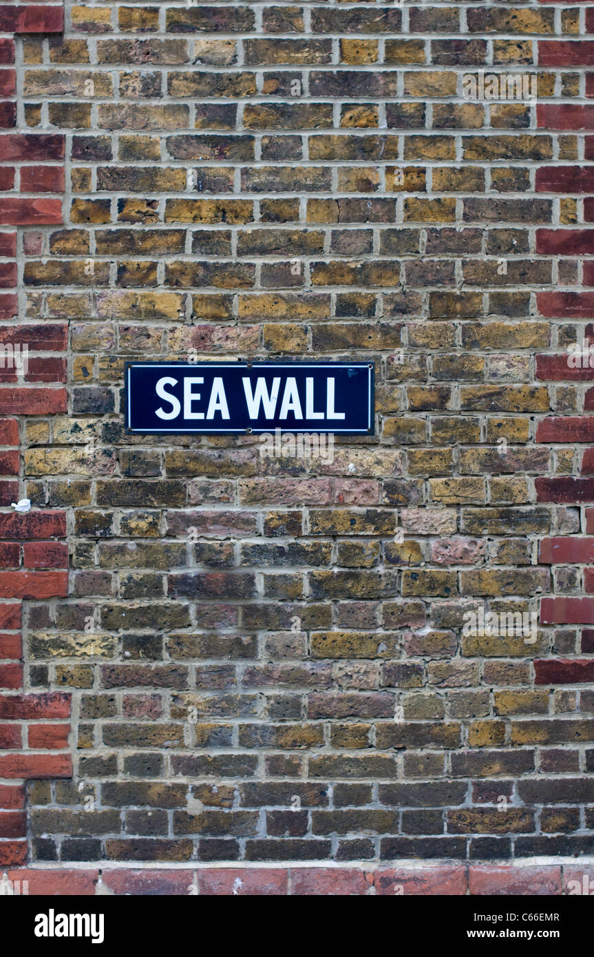 Sea Wall, Whitstable, Kent Stock Photo Alamy