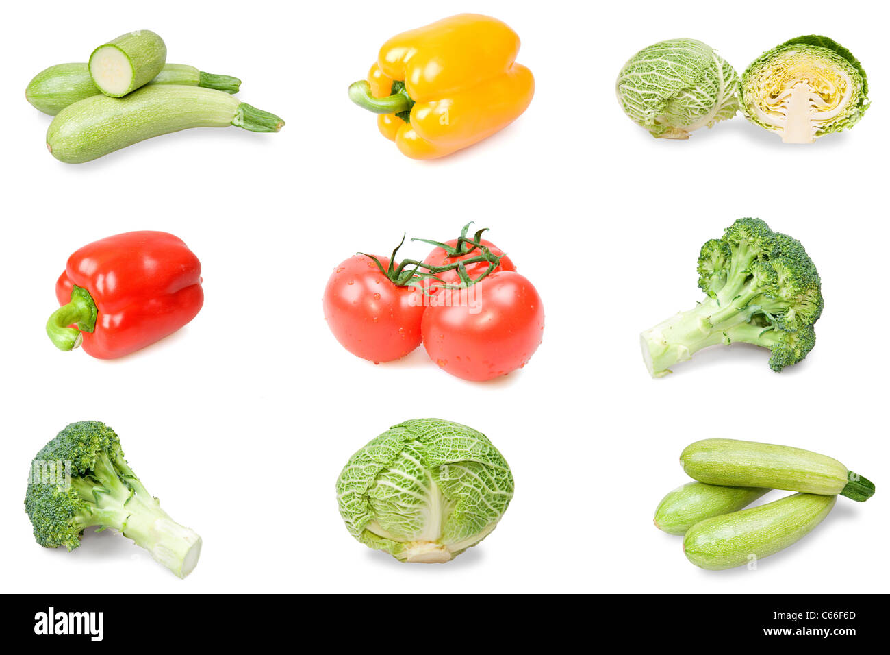 Fresh vegetables it is isolated on a white background Stock Photo - Alamy