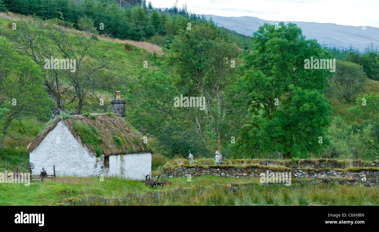 An old crofters cottage in the Scottish highlands Stock Photo