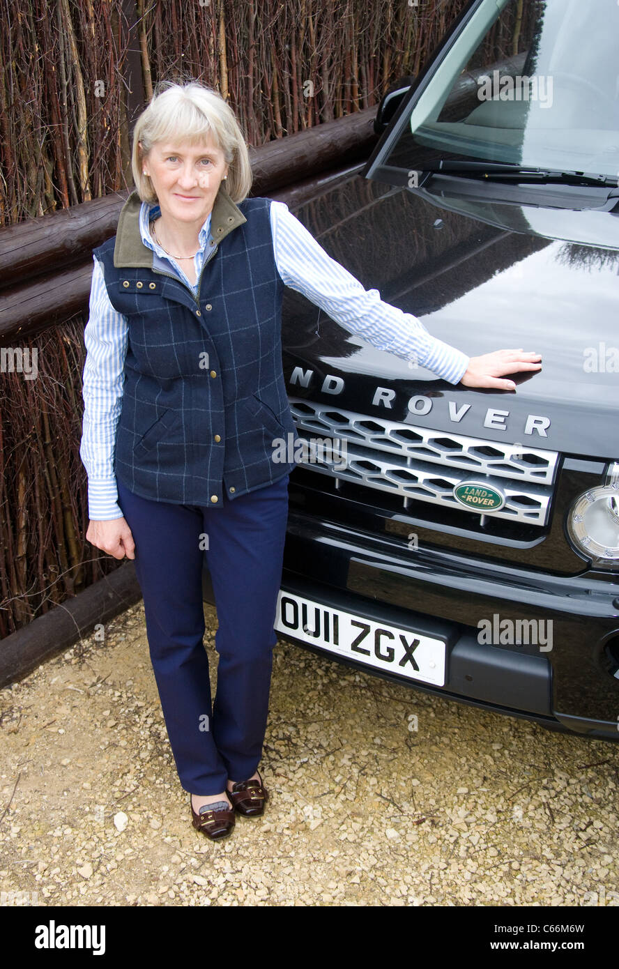 Director Elizabeth Inman at this years Burghley Horse Trials,Stamford,Lincolnshire. Stock Photo
