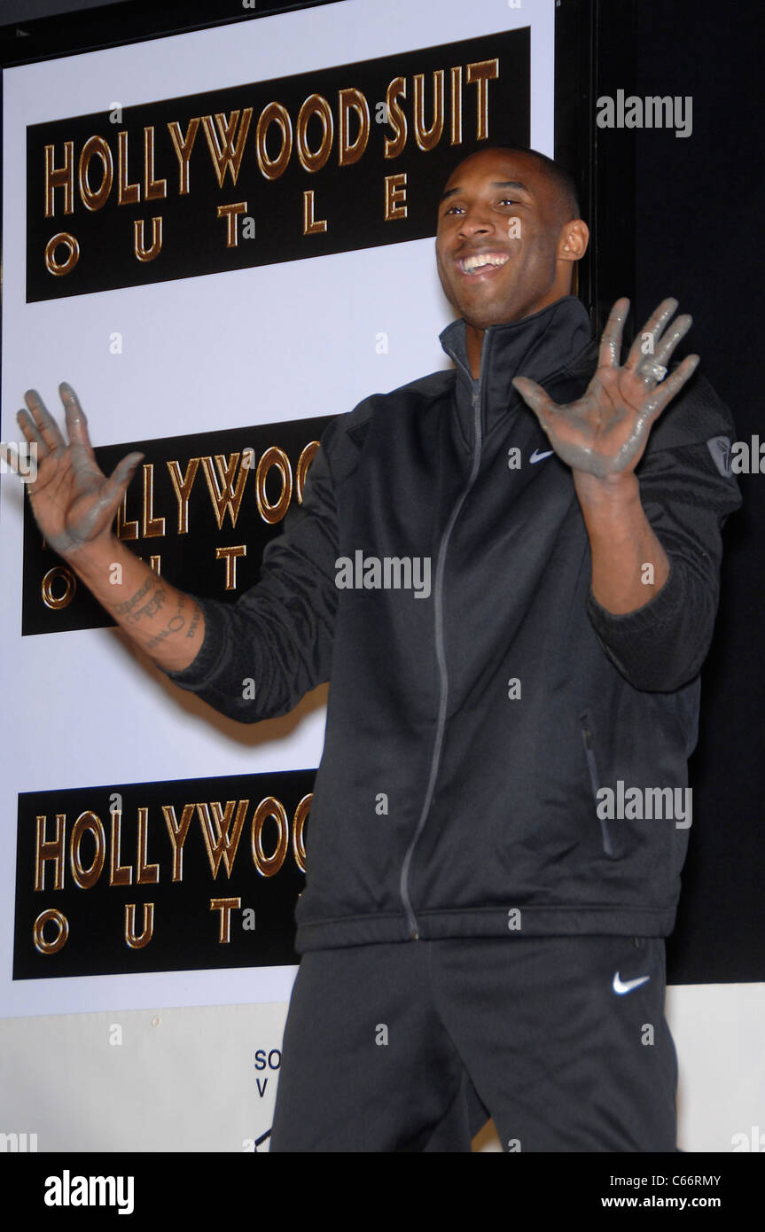 Kobe Bryant in attendance for Kobe Bryant Handprint and Footprint Ceremony at Grauman's, Grauman's Chinese Theatre, Los Angeles, CA February 19, 2011. Photo By: Michael Germana/Everett Collection Stock Photo