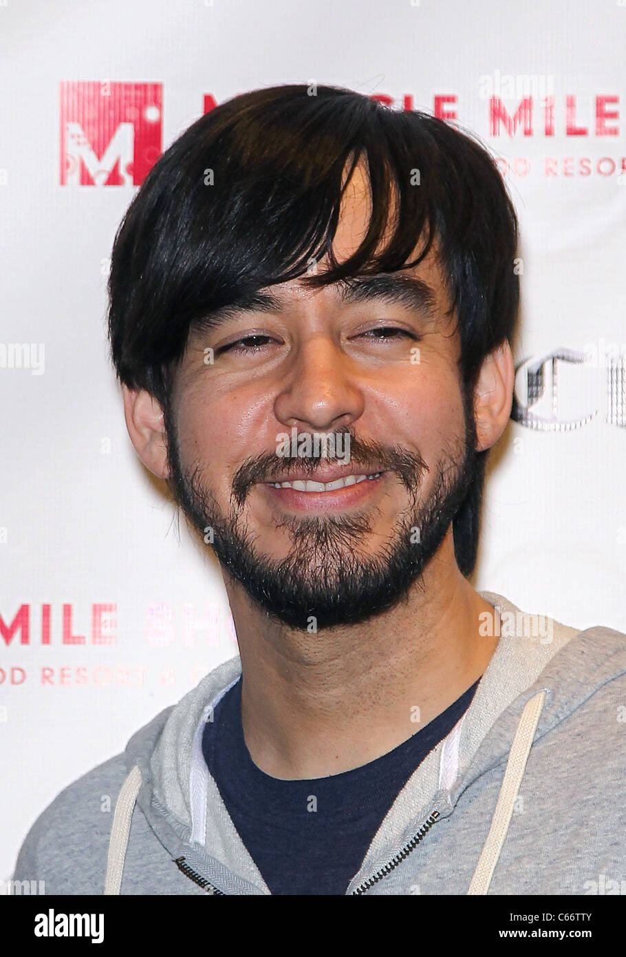 Mike Shinoda in attendance for Linkin Park Autograph Signing at Club Tattoo, Miracle Mile Shops at Planet Hollywood Resort and Casino, Las Vegas, NV February 19, 2011. Photo By: MORA/Everett Collection Stock Photo