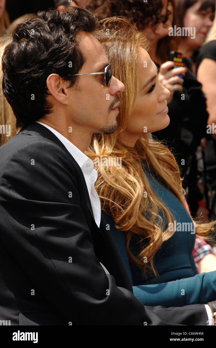 Marc Anthony Jennifer Lopez In Attendance For Star On The Hollywood Walk Of Fame Ceremony For