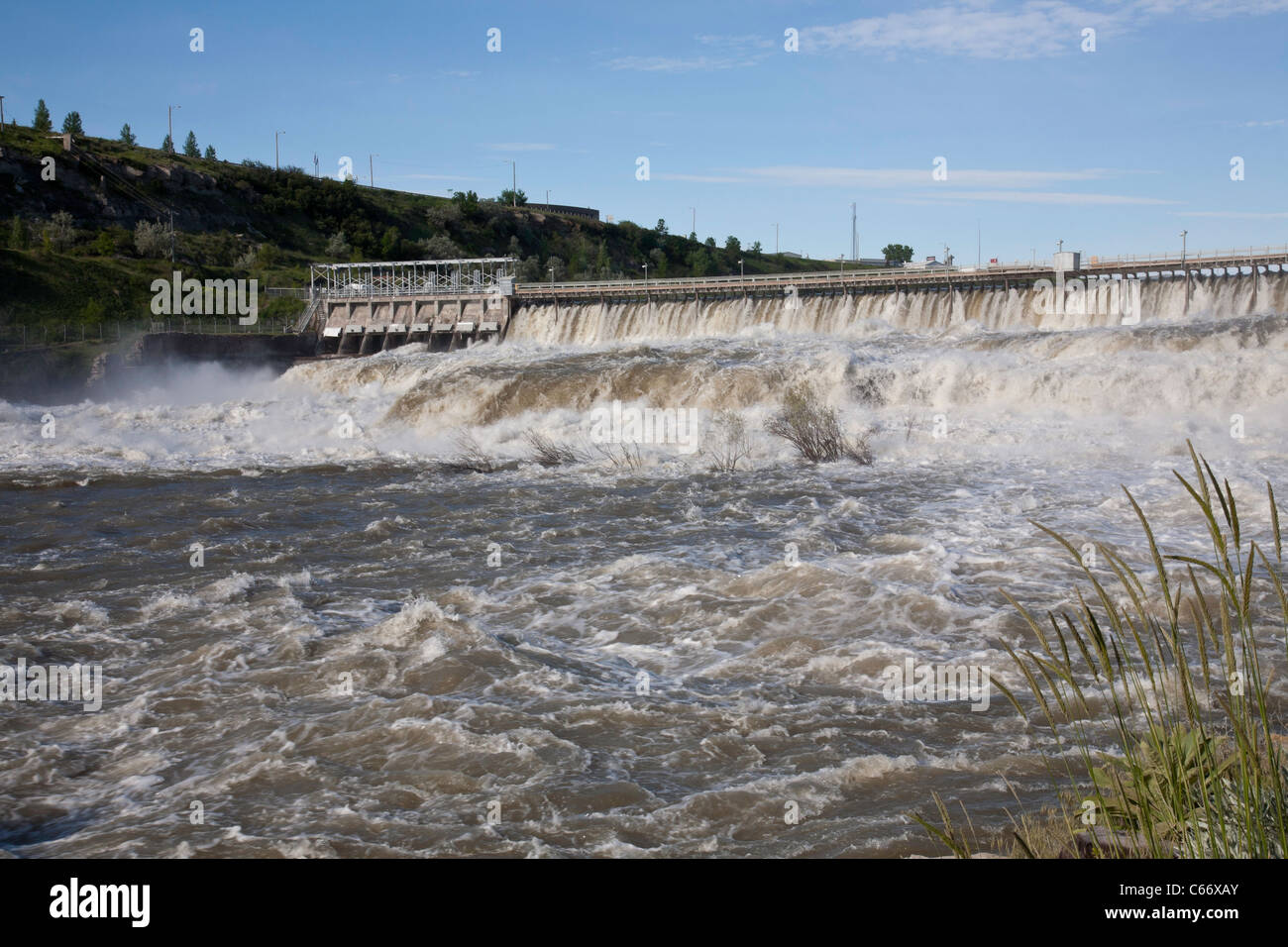 Black Eagle Falls Dam, Missouri River, Great Falls, MT Stock Photo - Alamy